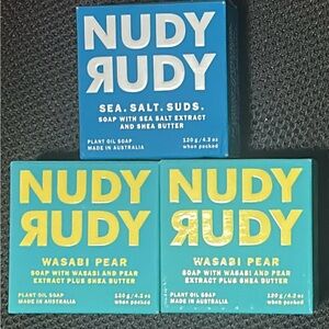 Nudy Rudy bar soap bundle of 3 bars